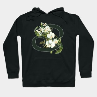 Cancer Horoscope Zodiac White Orchid Design Hoodie